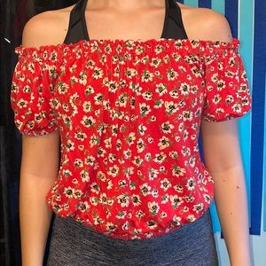 Floral off the shoulder top